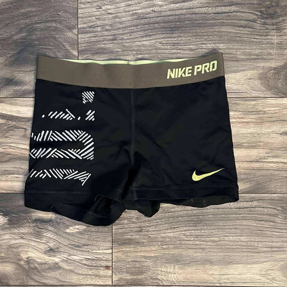 Nike Pro Black and Olive Shorts